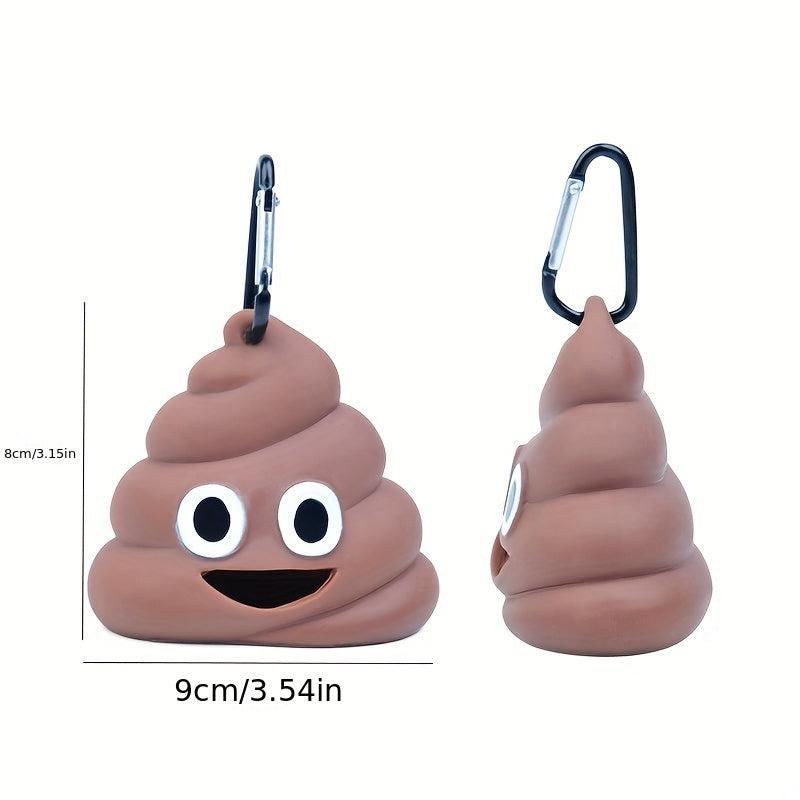 Poop Shaped Pet Garbage Bag Dispenser with Waste Bag for Cats and Dogs