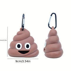Poop Shaped Pet Garbage Bag Dispenser with Waste Bag for Cats and Dogs