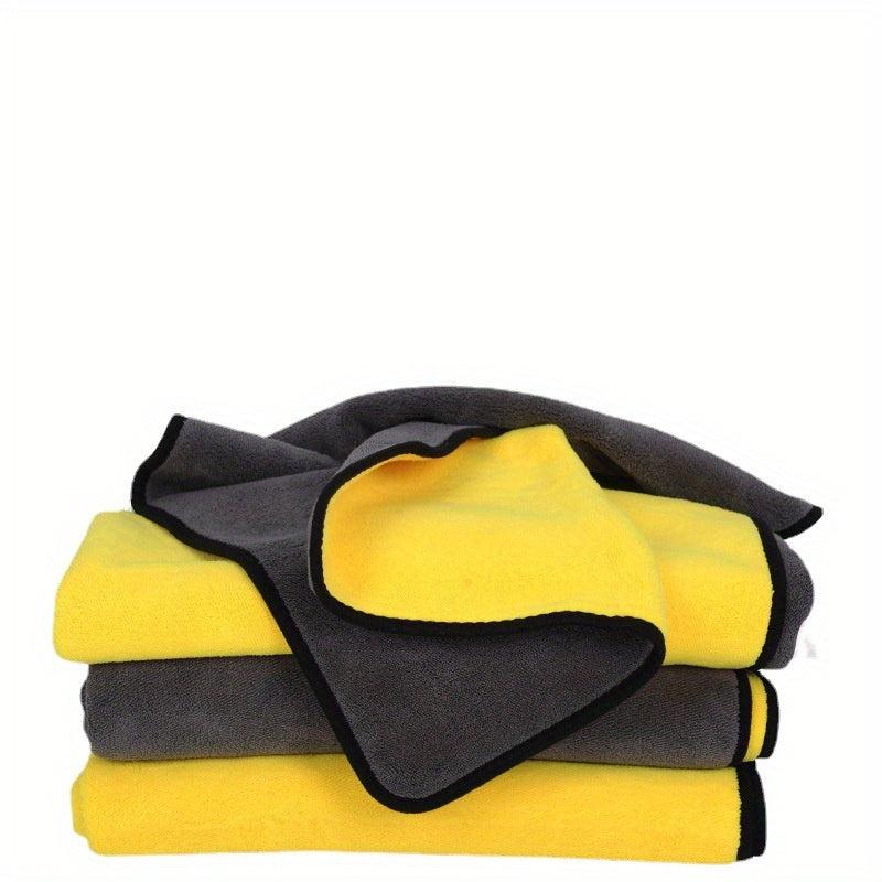 Microfiber Pet Bath Towel for Small Dogs and Cats Yellow Grey