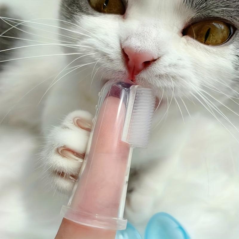 Soft Bristle Pet Finger Toothbrush for Dog Teeth Cleaning