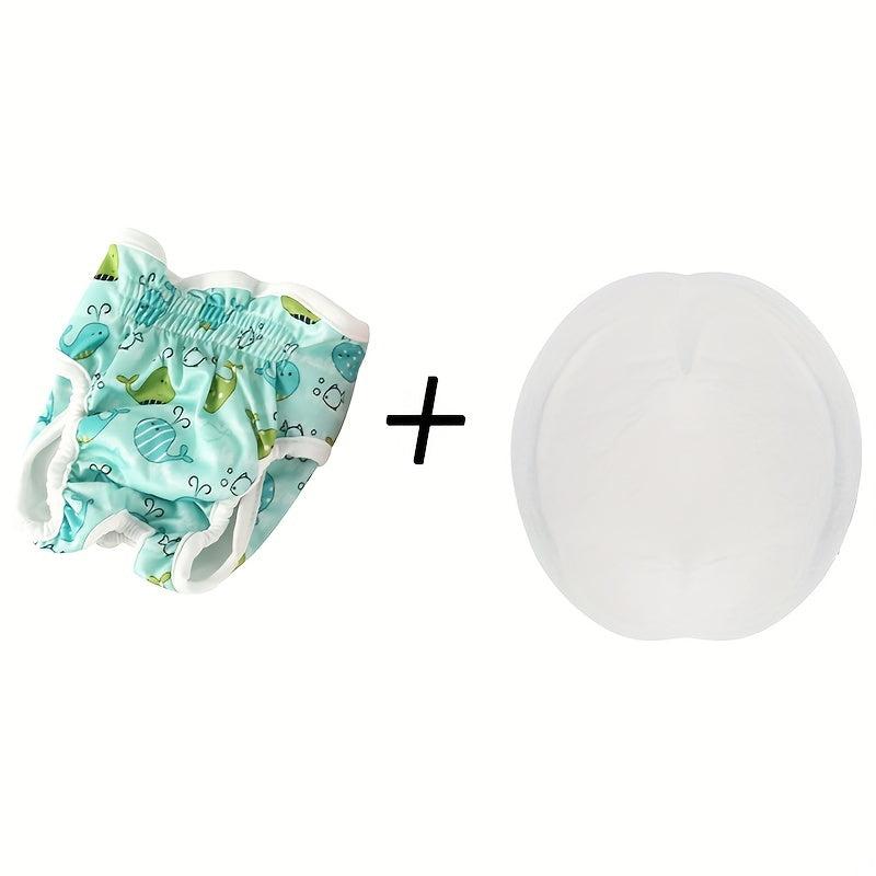 Pet Physiological Pants Dog Diaper w/ Sanitary Mats - Adjustable