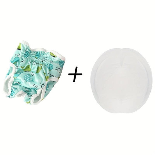 Pet Physiological Pants Dog Diaper w/ Sanitary Mats - Adjustable