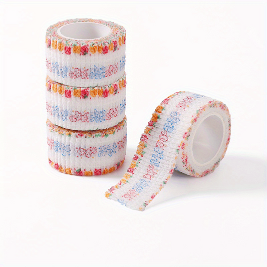 4pcs Cartoon Print Self Adhesive Bandage Wrap for Dogs Cats Elastic Tape