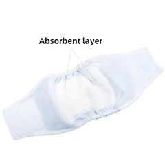 3 Pack Washable Male Dog Diaper Wraps Adjustable Belly Bands Leak Proof Pants