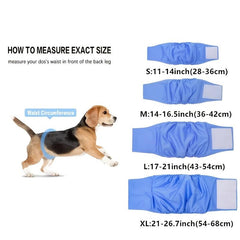 3 Pack Washable Male Dog Diaper Wraps Adjustable Belly Bands Leak Proof Pants