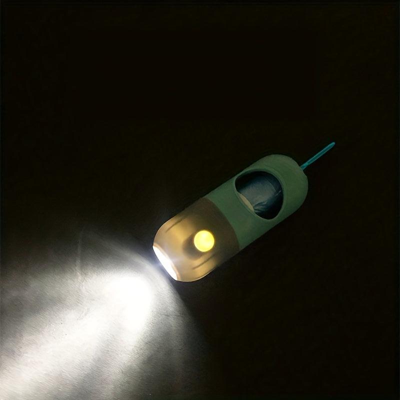 LED Dog Poop Bag Holder Portable Waste Bag Dispenser