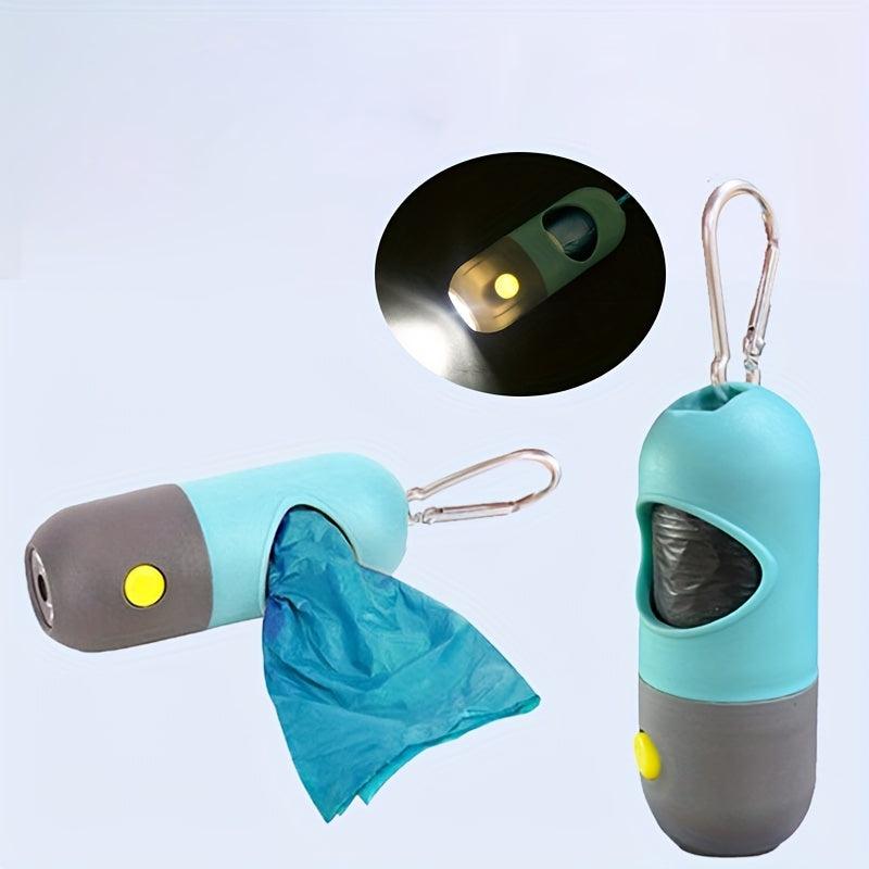 LED Dog Poop Bag Holder Portable Waste Bag Dispenser