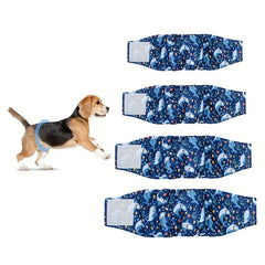 Shark Pattern Pet Physiological Pants Male Dog Belly Band Washable Diapers