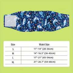 Shark Pattern Pet Physiological Pants Male Dog Belly Band Washable Diapers