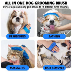 Adjustable Silicone Dog Grooming Brush for Massage