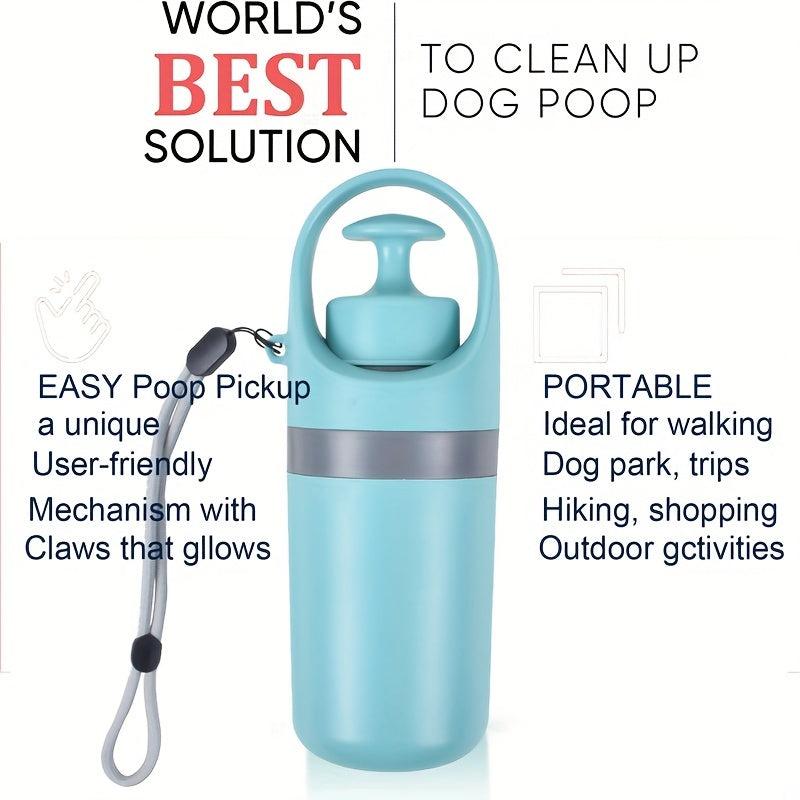 Portable Dog Poop Scooper with Built-In Bag Dispenser