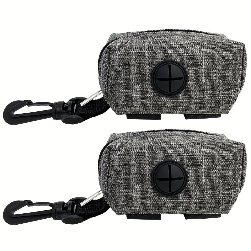 2 Pack Dog Poop Bag Holder Leash Attachment Dispenser