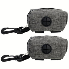 2 Pack Dog Poop Bag Holder Leash Attachment Dispenser