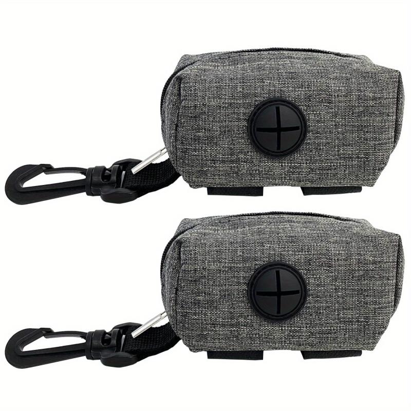 2 Pack Dog Poop Bag Holder Leash Attachment Dispenser