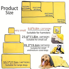 Soft Fiber Pet Bath Towel Absorbent Quick Dry Dog Grooming Towel