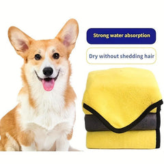 Soft Fiber Pet Bath Towel Absorbent Quick Dry Dog Grooming Towel