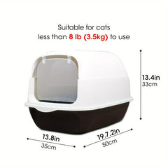 Covered Cat Litter Box for Small & Medium Cats