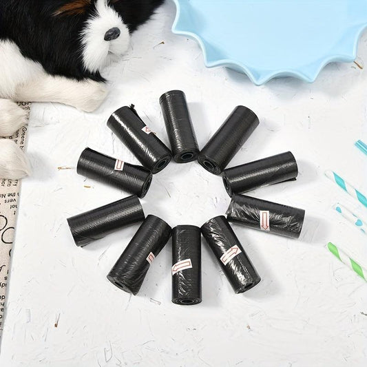 10pcs Dog Poop Bags & Waste Bag Dispenser