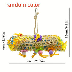 3pcs Parrot Toys Set - Shredded Paper Rattan Ball Bird Toy