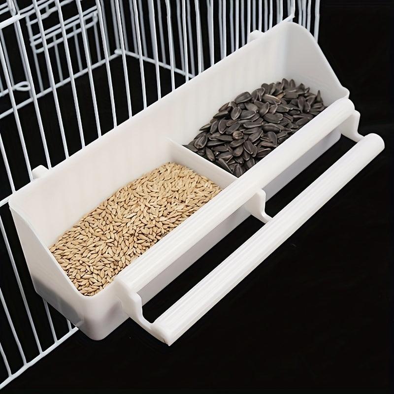 Double Plastic Pet Bird Water and Food Feeder Cup with Stand