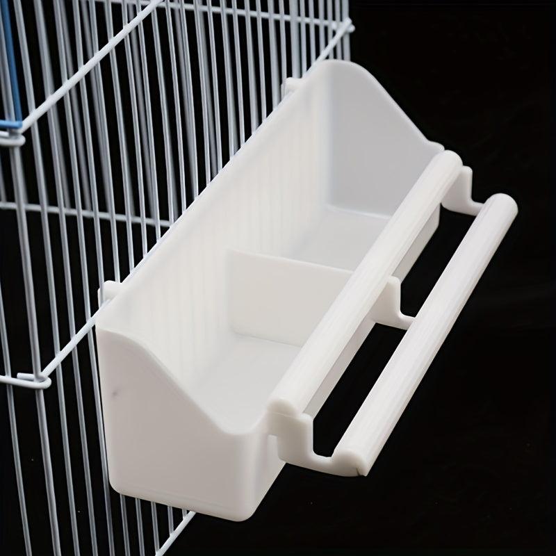 Double Plastic Pet Bird Water and Food Feeder Cup with Stand