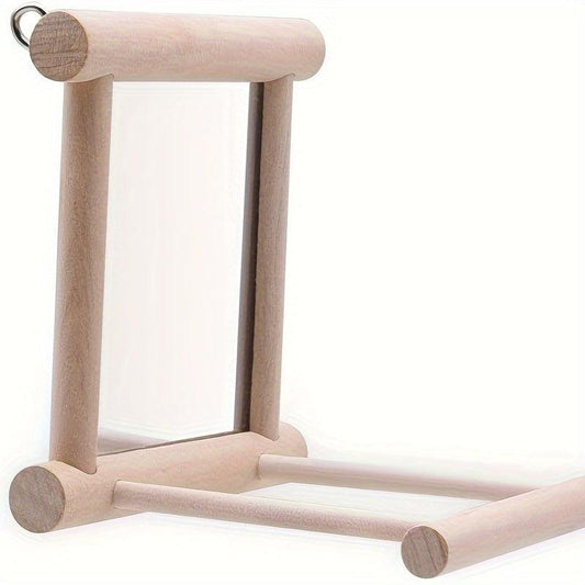 Bird Mirror Toy Hanging Swing for Small Parrot
