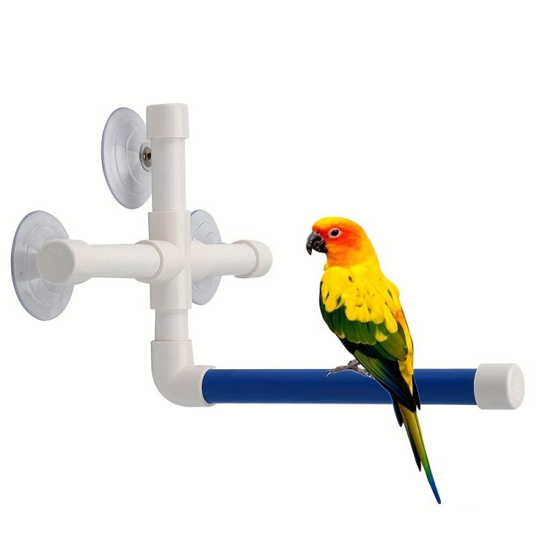 Portable Suction Cup Bird Parrot Stand Perch