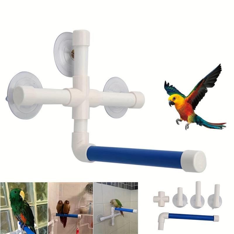 Portable Suction Cup Bird Parrot Stand Perch