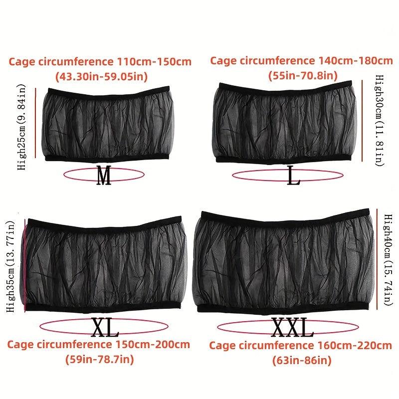 Bird Cage Cover Seed Catcher Mesh Round Square Cage