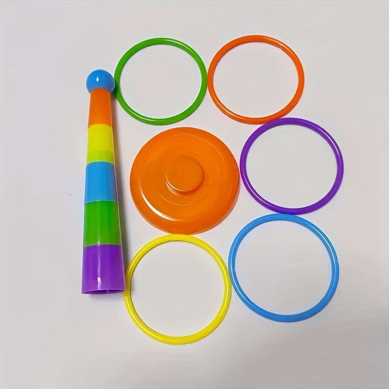 5pcs Parrot Puzzle Toys Set | Mini Shopping Cart Stacking Ring