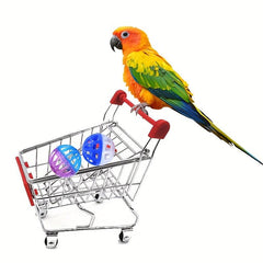 5pcs Parrot Puzzle Toys Set | Mini Shopping Cart Stacking Ring