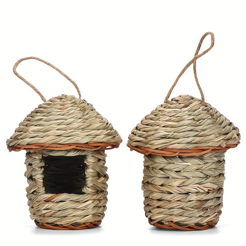 Pet Straw Bird Nest Little Warm House Garden Decorative Hanging Nest
