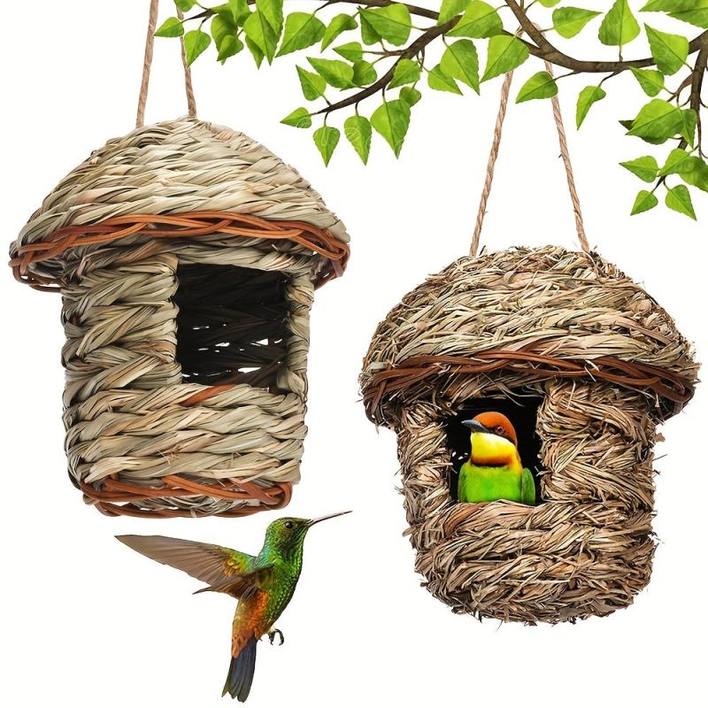 Pet Straw Bird Nest Little Warm House Garden Decorative Hanging Nest