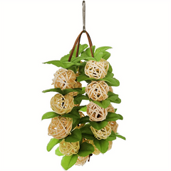 Interactive Wooden Chew Toy for Parrots Promotes Healthy Beak and Mind