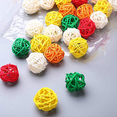 Birds Rattan Ball Parrot Chew Toy Foraging Ball