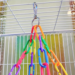 Colorful Parrot Swing Foraging Chew Toy Seagrass Mat Bird Hammock