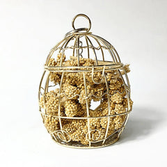 Metal Cage for Parrot Food Storage and Chewing