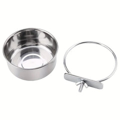 Parrot Food Cup Stainless Steel Hanging Feeder