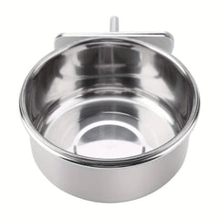 Parrot Food Cup Stainless Steel Hanging Feeder