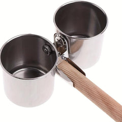 Stainless Steel Parrot Myna Bird Feeder & Water Bowls