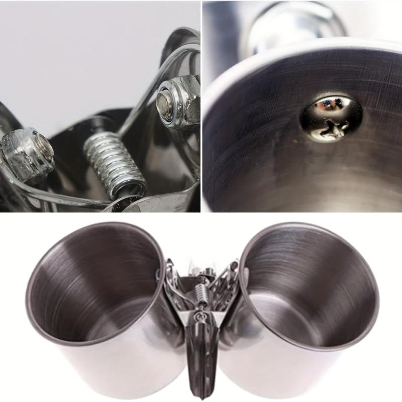 Stainless Steel Parrot Myna Bird Feeder & Water Bowls