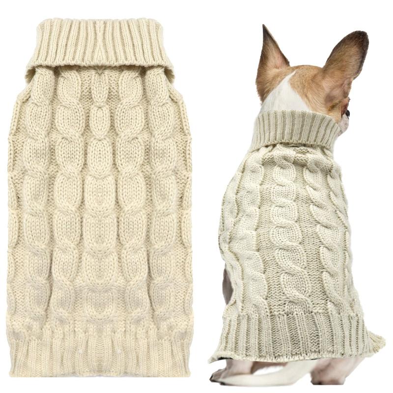 Knitted Dog Sweater Pets Sweaters Puppy Jumper Warm Soft Pet Holiday Clothes