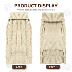 Knitted Dog Sweater Pets Sweaters Puppy Jumper Warm Soft Pet Holiday Clothes