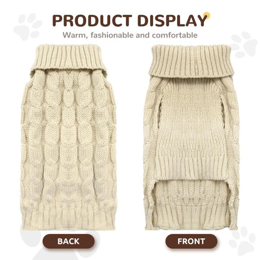 Knitted Dog Sweater Pets Sweaters Puppy Jumper Warm Soft Pet Holiday Clothes