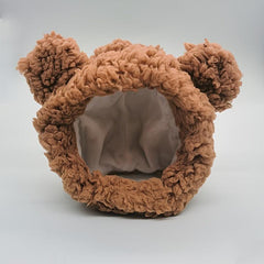 Knitted Bear Head Pet Hat Warm Headdress
