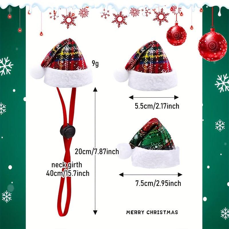 Christmas Pet Hat Adjustable for Dog and Cat Holiday Accessory