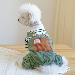 Striped Print Pet Jumpsuit For Dog And Cat Spring Summer