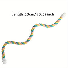 Pet Parrot Climbing Rope Cage Perch & Toy
