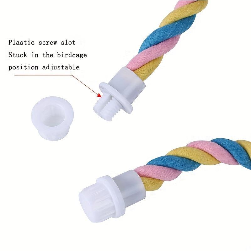Pet Parrot Climbing Rope Cage Perch & Toy