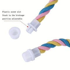 Pet Parrot Climbing Rope Cage Perch & Toy